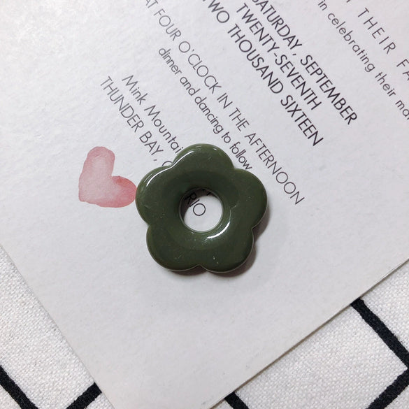 Wholesale Resin And Plastic Flower Earrings Accessories With Environmental Protection Treatment For Diy Jewelry