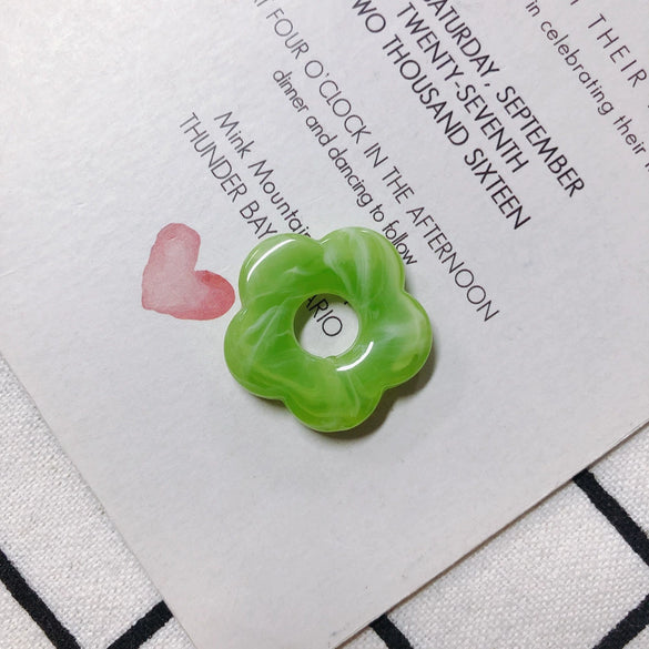 Wholesale Resin And Plastic Flower Earrings Accessories With Environmental Protection Treatment For Diy Jewelry