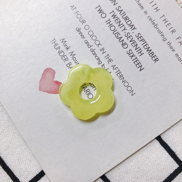 Wholesale Resin And Plastic Flower Earrings Accessories With Environmental Protection Treatment For Diy Jewelry