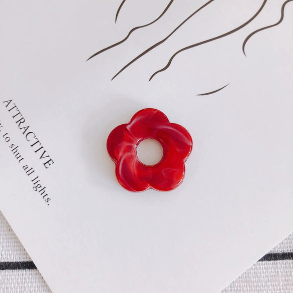 Wholesale Resin And Plastic Flower Earrings Accessories With Environmental Protection Treatment For Diy Jewelry