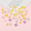 Wholesale Resin And Plastic Fourpetal Floret Loose Beads For Handmade Jewelry Accessories