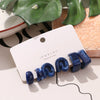 Wholesale Resin And Plastic Geometric Fashion Earrings Set With Epoxy Treatment