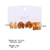 Wholesale Resin And Plastic Geometric Fashion Earrings Set With Epoxy Treatment