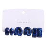 Wholesale Resin And Plastic Geometric Fashion Earrings Set With Epoxy Treatment