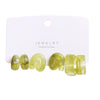Wholesale Resin And Plastic Geometric Fashion Earrings Set With Epoxy Treatment