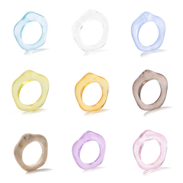 Wholesale Resin And Plastic Geometric Pentagram Ring