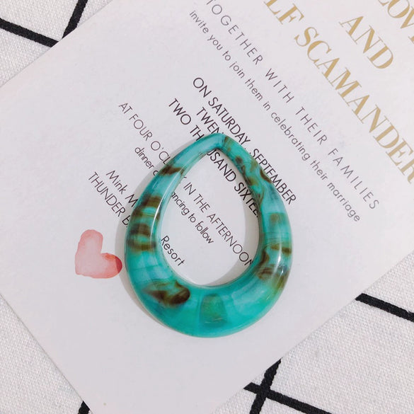 Wholesale Resin And Plastic Hollow Water Drop Earrings Pendant Jewelry Accessories