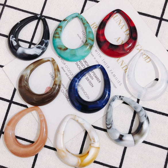 Wholesale Resin And Plastic Hollow Water Drop Earrings Pendant Jewelry Accessories