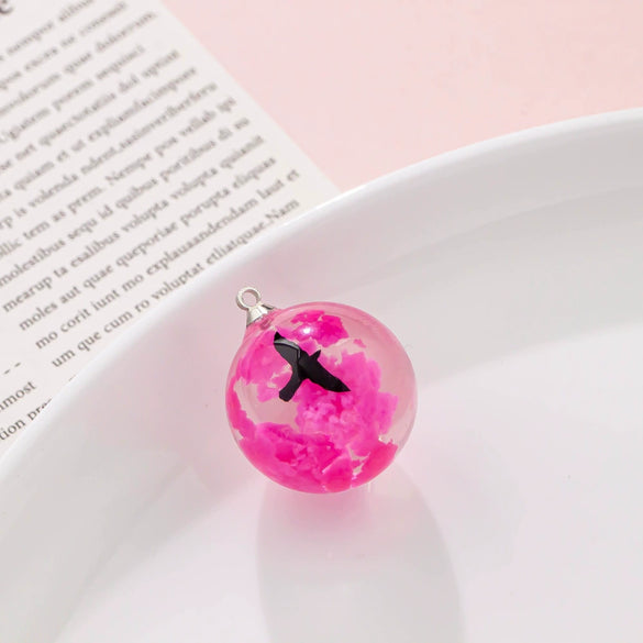 Wholesale Resin And Plastic Natural Style Luminous Blue Sky White Cloud Big Goose Epoxy Necklace Pendant Jewelry