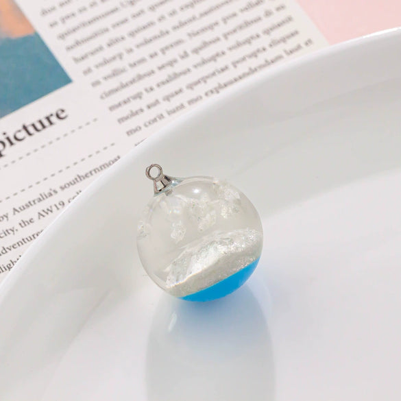 Wholesale Resin And Plastic Natural Style Luminous Blue Sky White Cloud Big Goose Epoxy Necklace Pendant Jewelry
