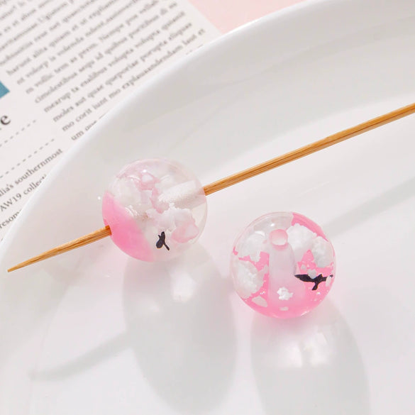 Wholesale Resin And Plastic Natural Style Luminous Blue Sky White Cloud Big Goose Epoxy Necklace Pendant Jewelry