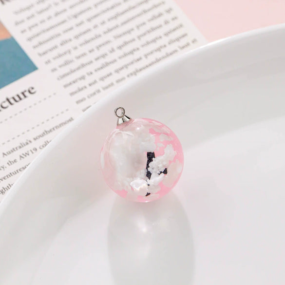 Wholesale Resin And Plastic Natural Style Luminous Blue Sky White Cloud Big Goose Epoxy Necklace Pendant Jewelry
