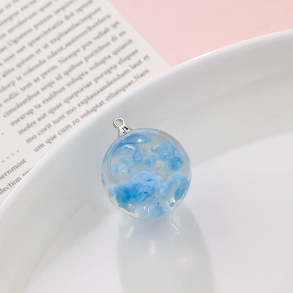 Wholesale Resin And Plastic Natural Style Luminous Blue Sky White Cloud Big Goose Epoxy Necklace Pendant Jewelry