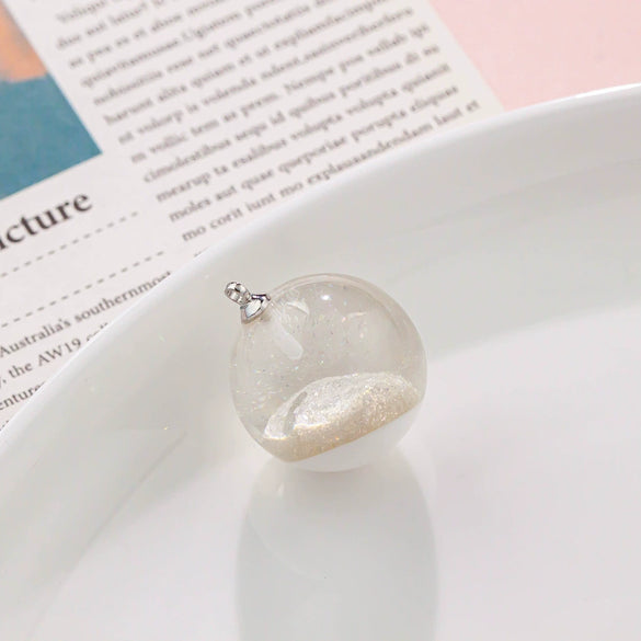 Wholesale Resin And Plastic Natural Style Luminous Blue Sky White Cloud Big Goose Epoxy Necklace Pendant Jewelry