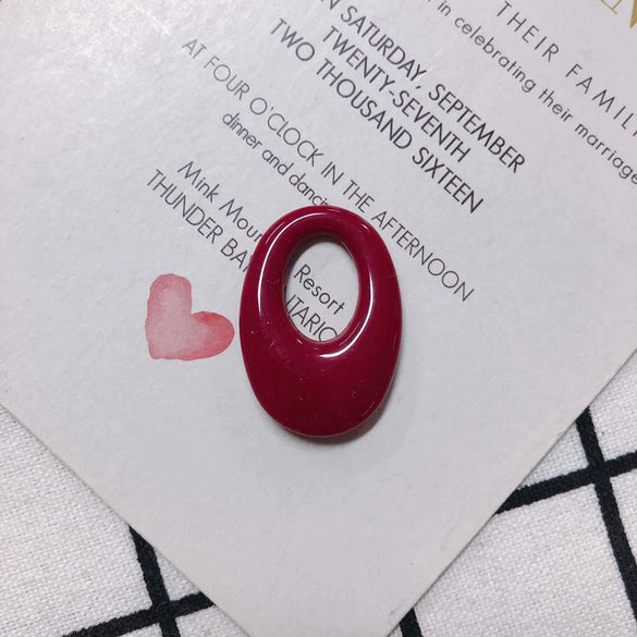 Wholesale Resin And Plastic Oval Earrings And Pendant Jewelry Accessories With Environmental Protection Treatment