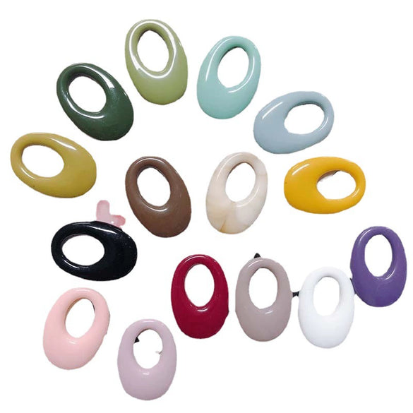 Wholesale Resin And Plastic Oval Earrings And Pendant Jewelry Accessories With Environmental Protection Treatment