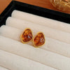 Wholesale Resin And Plastic Retro Ushaped Electroplated Earrings For Women