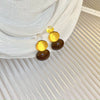Wholesale Resin And Plastic Retro Ushaped Electroplated Earrings For Women