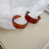 Wholesale Resin And Plastic Retro Ushaped Electroplated Earrings For Women