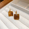 Wholesale Resin And Plastic Retro Ushaped Electroplated Earrings For Women