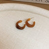 Wholesale Resin And Plastic Retro Ushaped Electroplated Earrings For Women