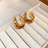 Wholesale Resin And Plastic Retro Ushaped Electroplated Earrings For Women