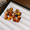 Wholesale Resin And Plastic Retro Ushaped Electroplated Earrings For Women