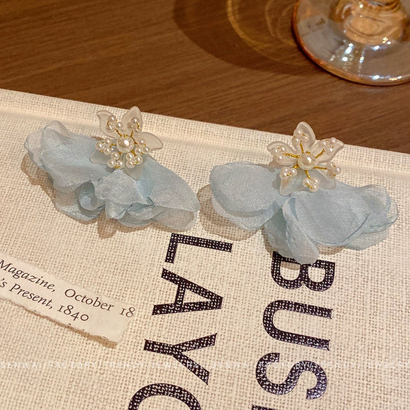 Wholesale Resin Flower Earrings For Women Electroplated Design