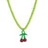 Wholesale Resin Fruit Pattern Female Pendant Necklace With Highstrength Polyester Filament Chain