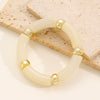 Wholesale Resin Geometric Asymmetrical Open Bracelet For Women Environmentalfriendly Retro Exaggerated Simple Elegant Highend Versatile