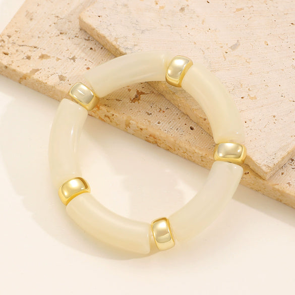 Wholesale Resin Geometric Asymmetrical Open Bracelet For Women Environmentalfriendly Retro Exaggerated Simple Elegant Highend Versatile