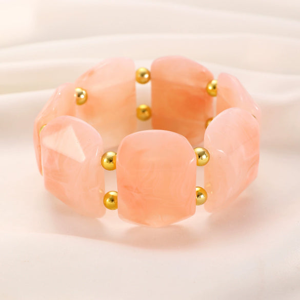 Wholesale Resin Geometric Asymmetrical Open Bracelet For Women Environmentalfriendly Retro Exaggerated Simple Elegant Highend Versatile