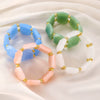 Wholesale Resin Geometric Asymmetrical Open Bracelet For Women Environmentalfriendly Retro Exaggerated Simple Elegant Highend Versatile