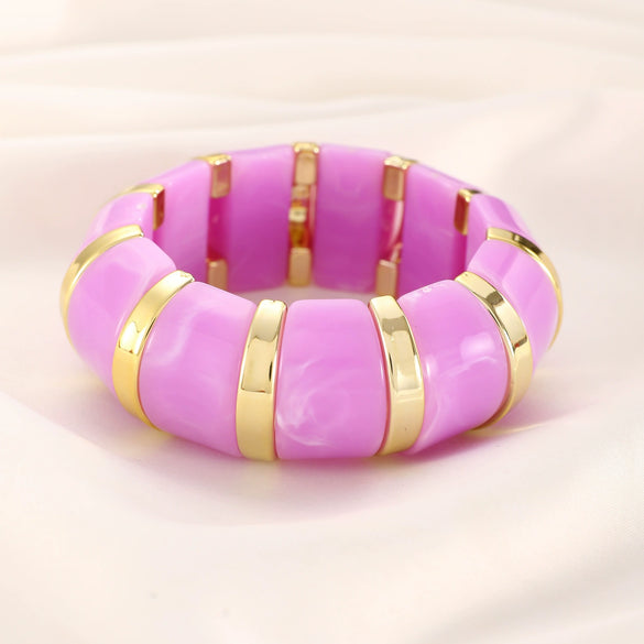 Wholesale Resin Geometric Asymmetrical Open Bracelet For Women Environmentalfriendly Retro Exaggerated Simple Elegant Highend Versatile