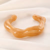 Wholesale Resin Geometric Asymmetrical Open Bracelet For Women Environmentalfriendly Retro Exaggerated Simple Elegant Highend Versatile
