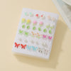 Wholesale Resin Handmade Imitation Pearl Cartoon Butterfly Geometric Flower Leaves Threedimensional Earrings Set For Women
