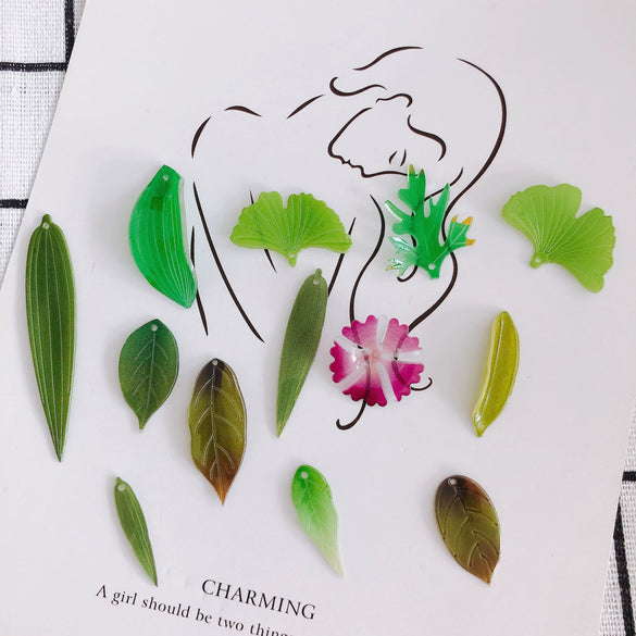Wholesale Resin Jewelry Accessories With Simulation Flower Petals And Leaves For Diy Earrings Environmentally Protected