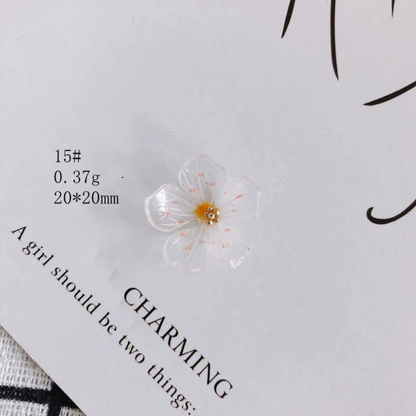 Wholesale Resin Jewelry Accessories With Simulation Flower Petals And Leaves For Diy Earrings Environmentally Protected
