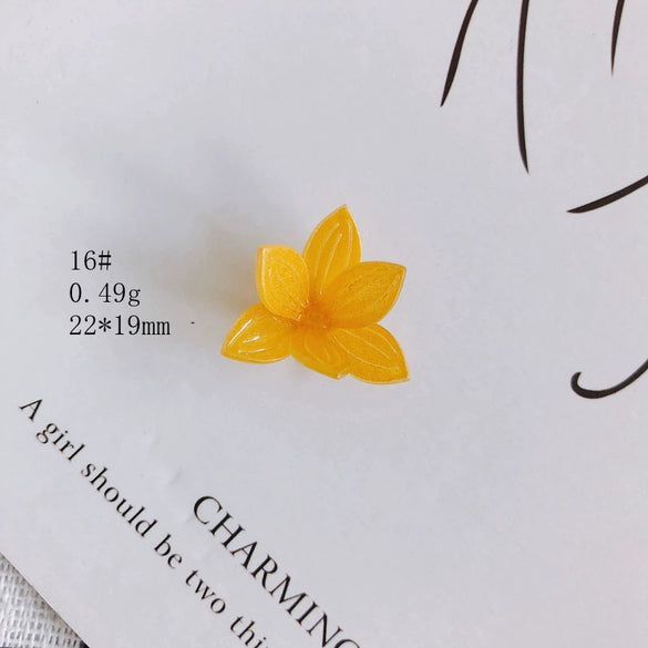 Wholesale Resin Jewelry Accessories With Simulation Flower Petals And Leaves For Diy Earrings Environmentally Protected