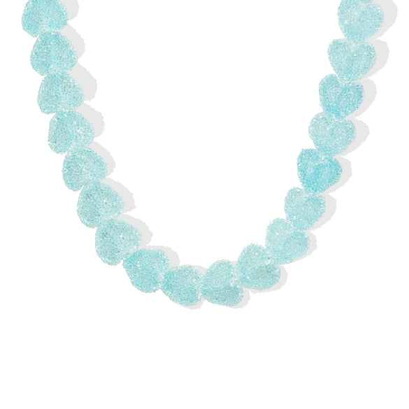 Wholesale Resin Love Heart Shape Necklace With Electroplating Colorful And Cute Design For Women