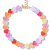 Wholesale Resin Love Heart Shape Necklace With Electroplating Colorful And Cute Design For Women