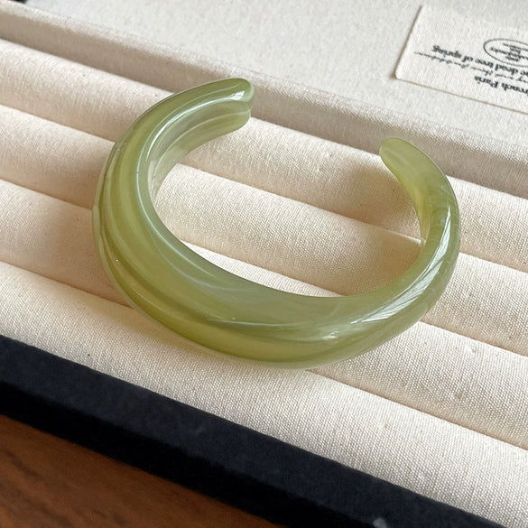 Wholesale Resin Open Bracelet With Irregular Geometric Pattern Handmade Exaggerated Style