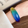 Wholesale Resin Open Bracelet With Irregular Geometric Pattern Handmade Exaggerated Style