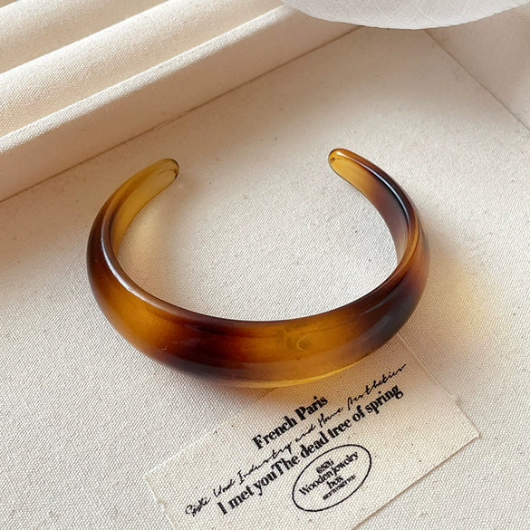Wholesale Resin Open Bracelet With Irregular Geometric Pattern Handmade Exaggerated Style