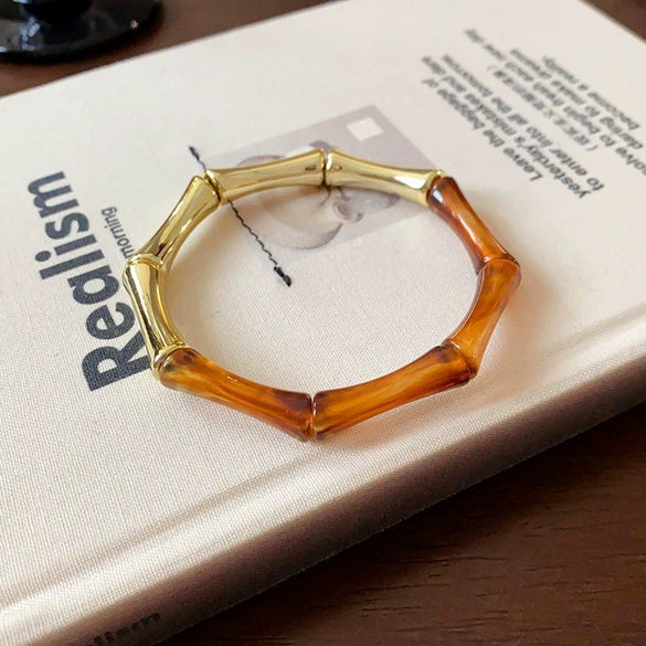 Wholesale Resin Open Bracelet With Irregular Geometric Pattern Handmade Exaggerated Style