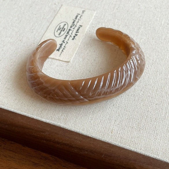 Wholesale Resin Open Bracelet With Irregular Geometric Pattern Handmade Exaggerated Style