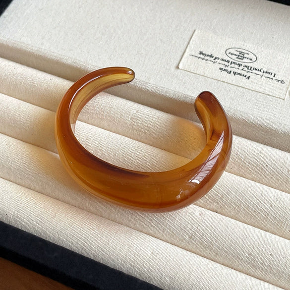 Wholesale Resin Open Bracelet With Irregular Geometric Pattern Handmade Exaggerated Style