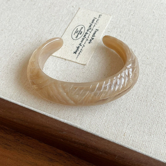 Wholesale Resin Open Bracelet With Irregular Geometric Pattern Handmade Exaggerated Style