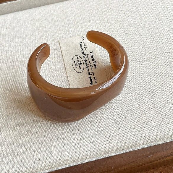 Wholesale Resin Open Bracelet With Irregular Geometric Pattern Handmade Exaggerated Style