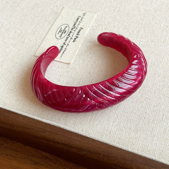 Wholesale Resin Open Bracelet With Irregular Geometric Pattern Handmade Exaggerated Style